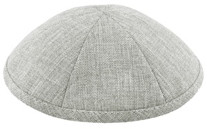 Lt. Grey Burlap Kippah