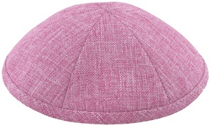 Pink Burlap Kippah