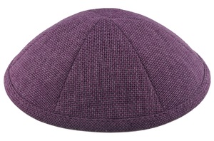 Purple Burlap Kippah