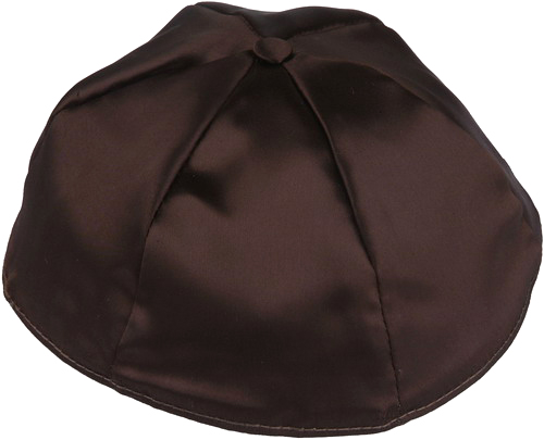 Brown Satin Kippah