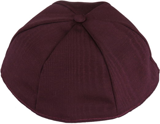 Burgundy Moir Kippah