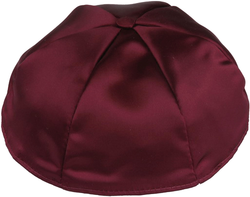 Burgundy Satin Kippah