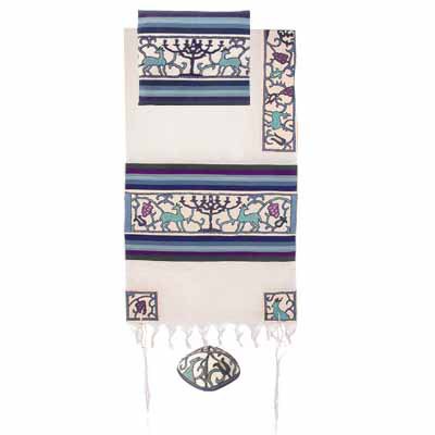 Yair Emanuel Hand Embroidered Papercut Tallit Set