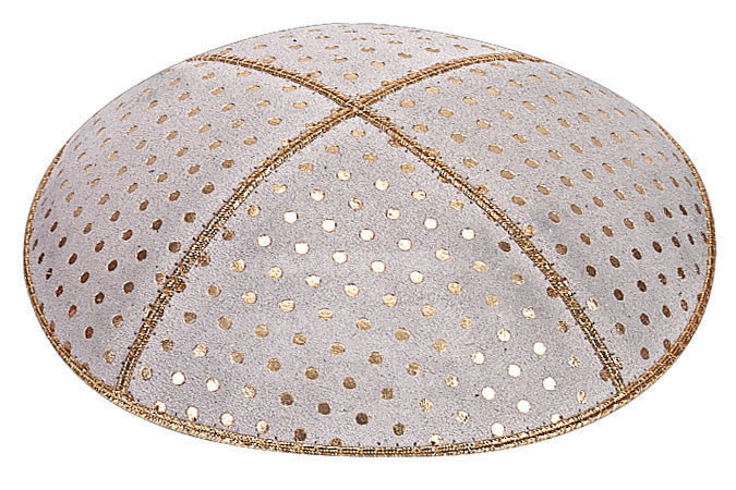 Gold Foil Small Dots Embossed Kippah