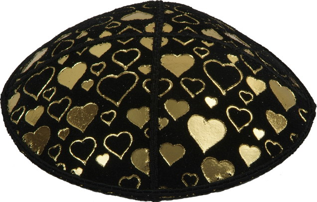 Hearts of Gold Foil Embossed Kippah