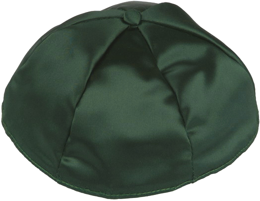 Dark Green Satin Kippah