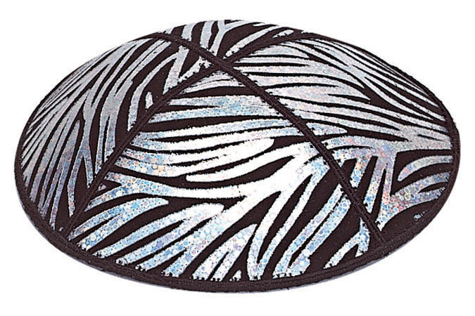 Holographic Foil Zebra Embossed Kippah