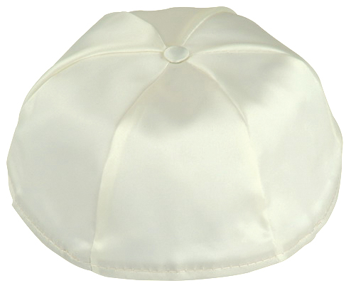 Ivory Satin Kippah