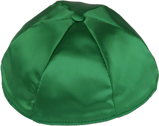 Kelly Green Satin Kippah