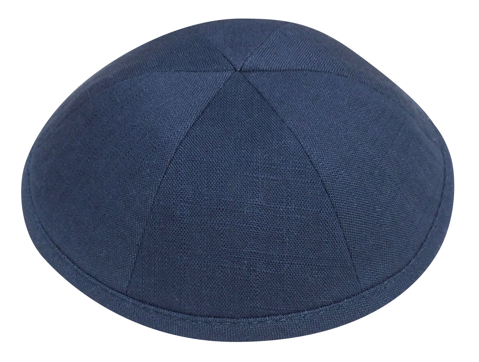 Navy Linen Kippah