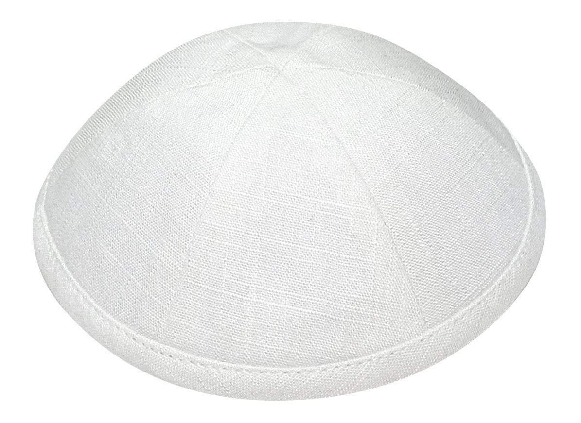 White Linen Kippah