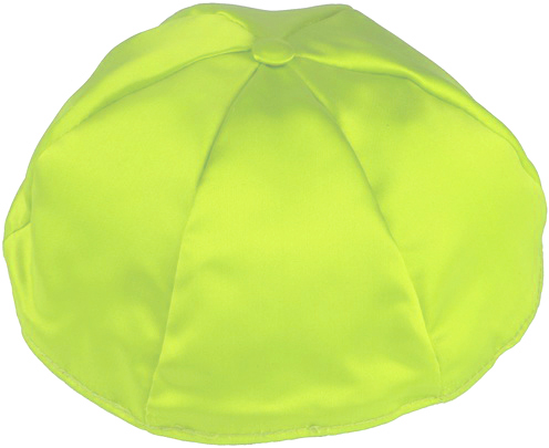 Lime Satin Kippah