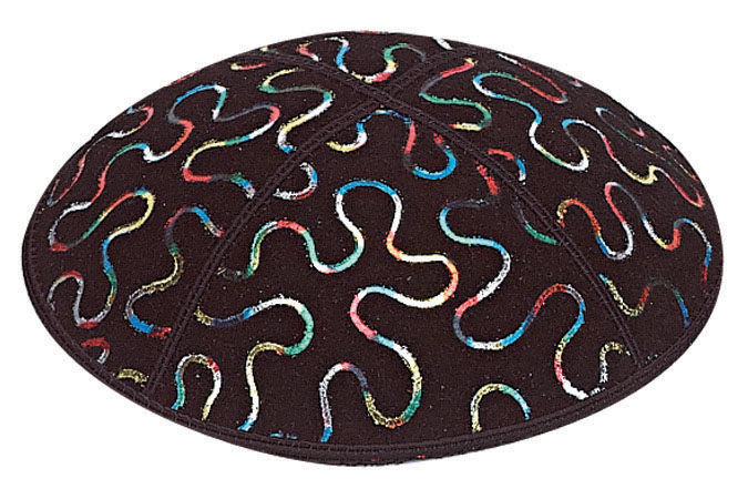 Multicolor Foil Puzzle Embossed Kippah