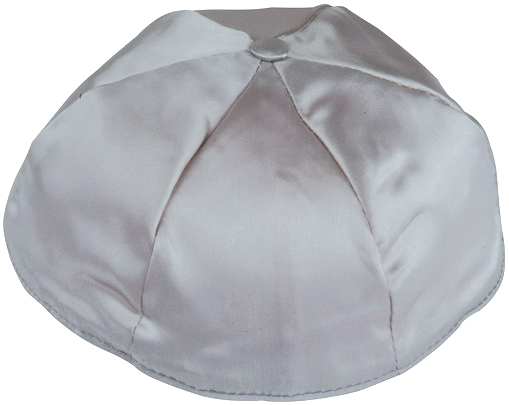 Medium Grey Satin Kippah