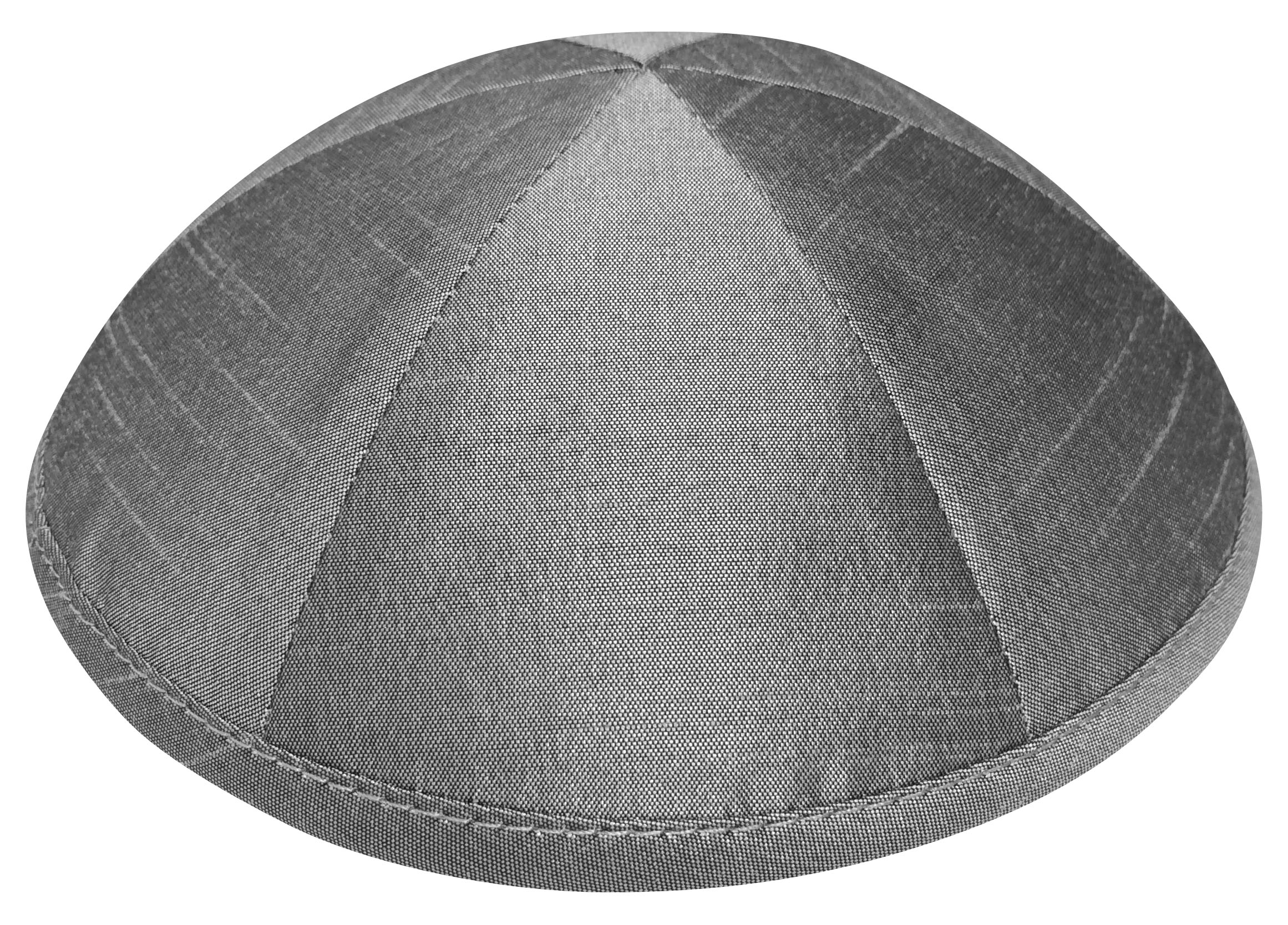 Grey Raw Silk Kippah