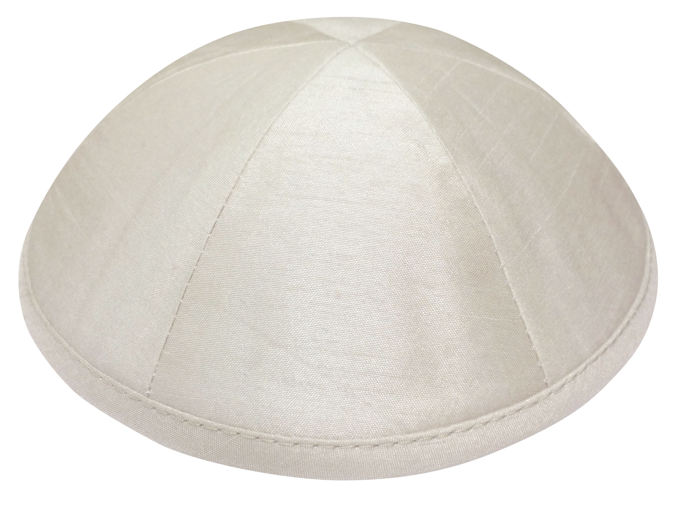 Ivory Raw Silk Kippah