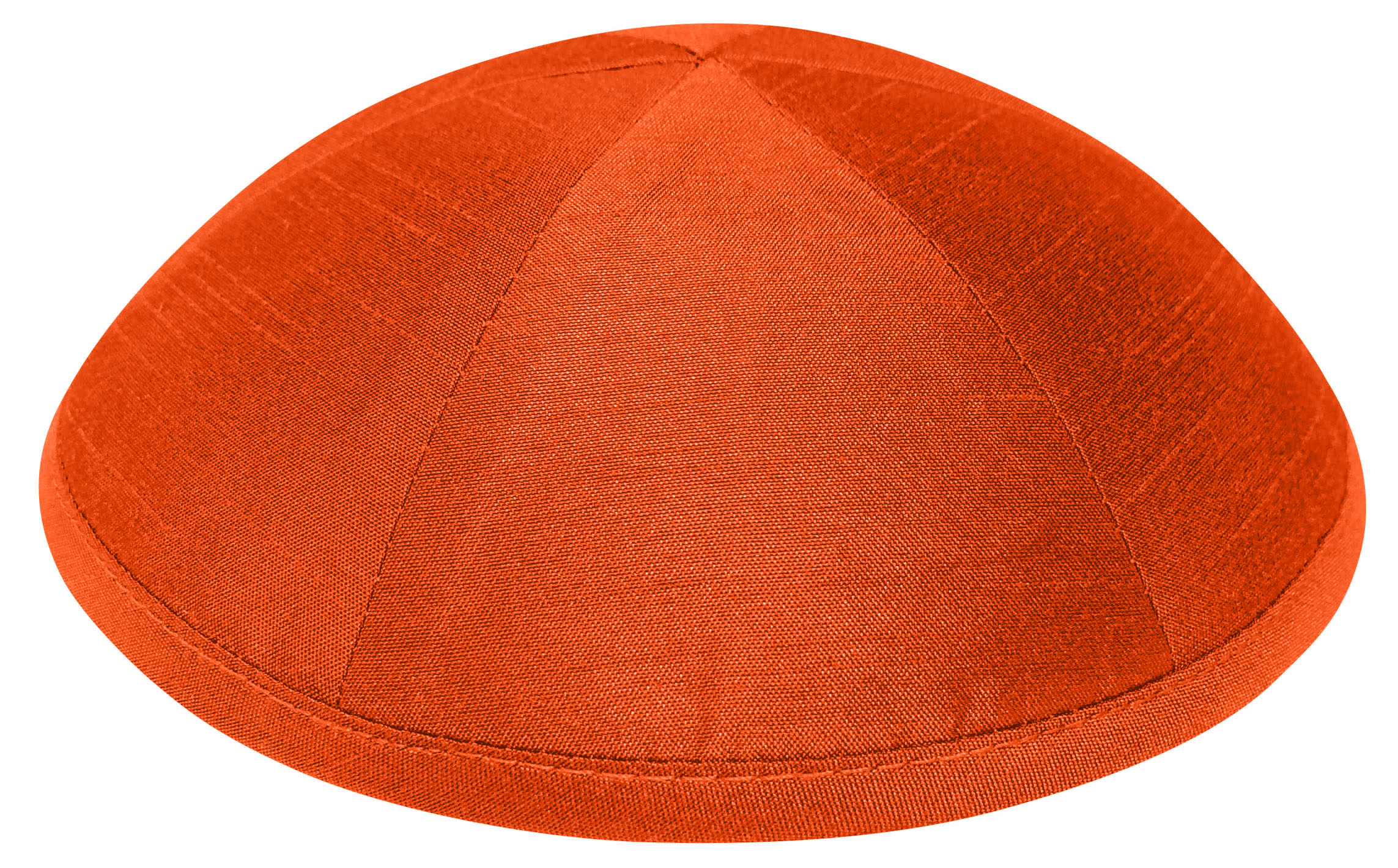 Orange Raw Silk Kippah