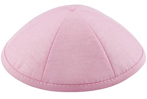 Pink Raw Silk Kippah