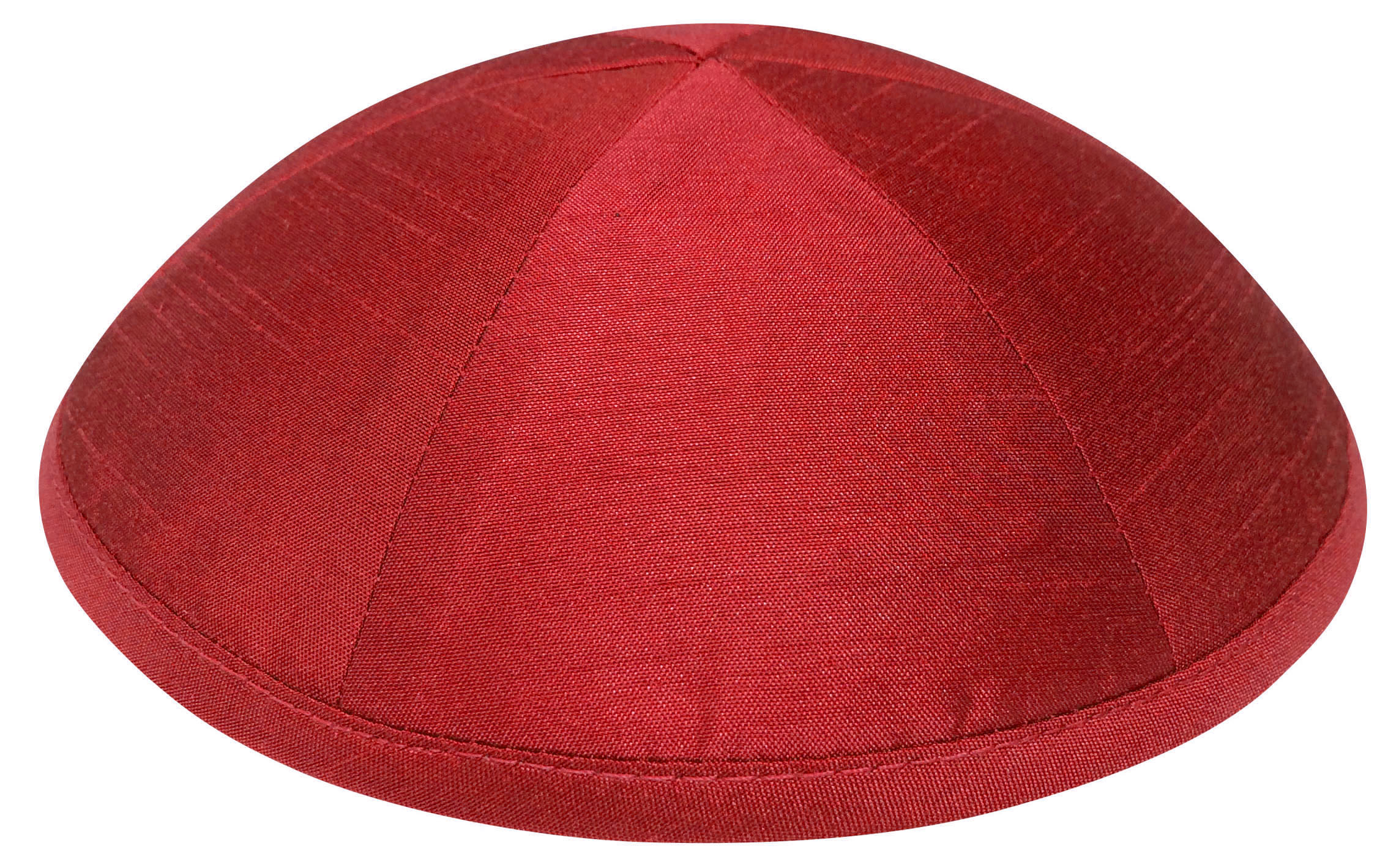 Red Raw Silk Kippah