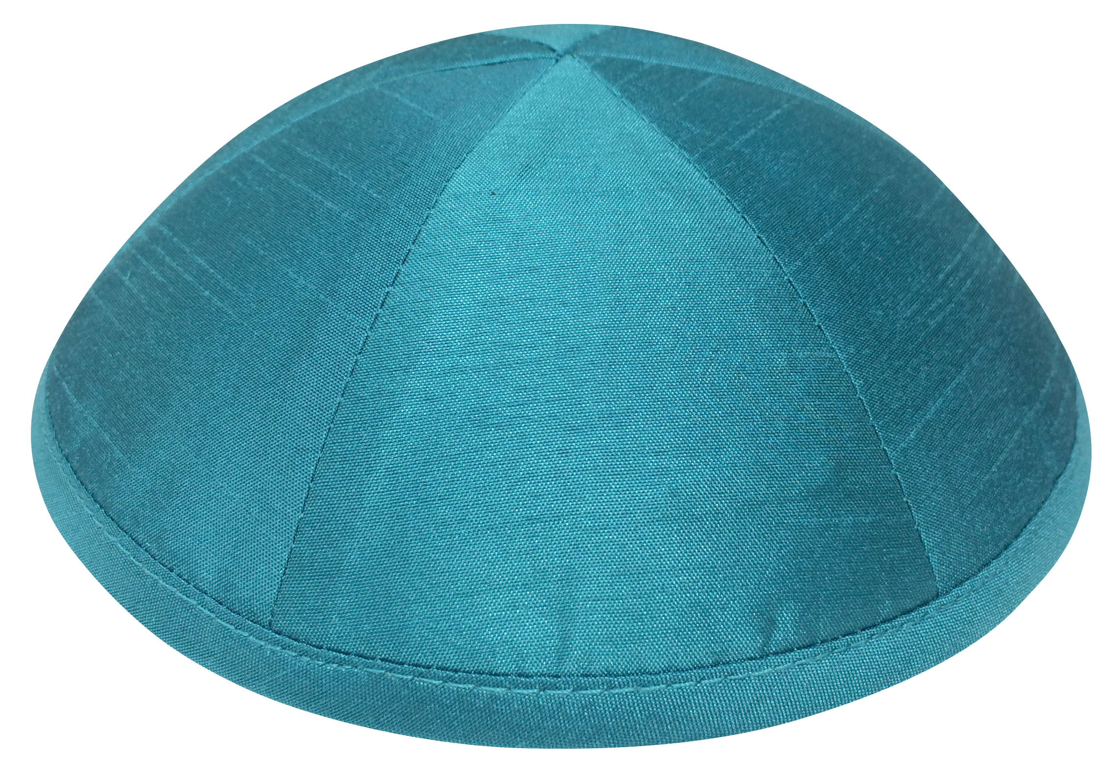 Turquoise Raw Silk Kippah