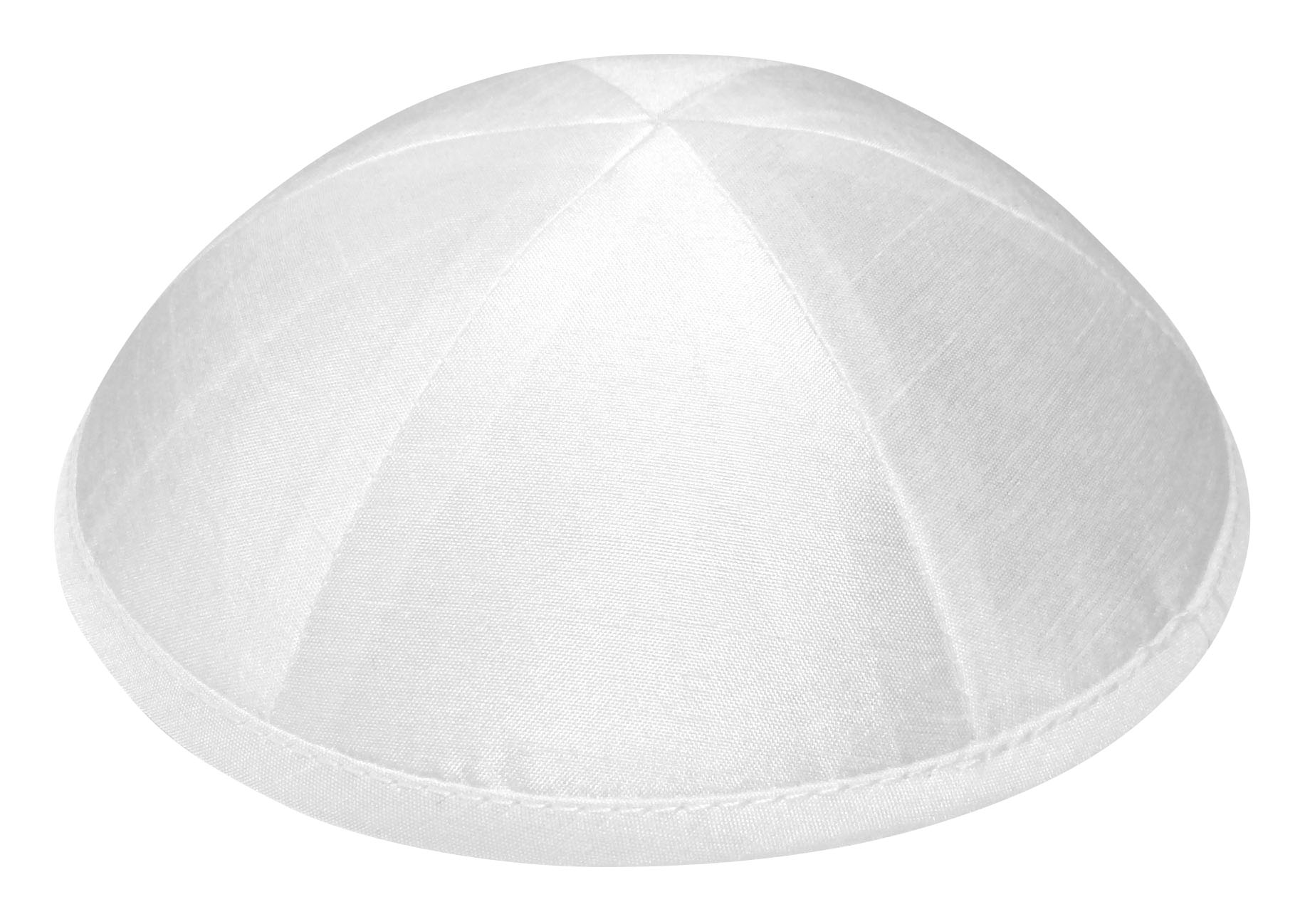 White Raw Silk Kippah