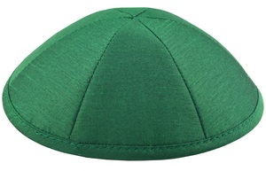 Green Raw Silk Kippah