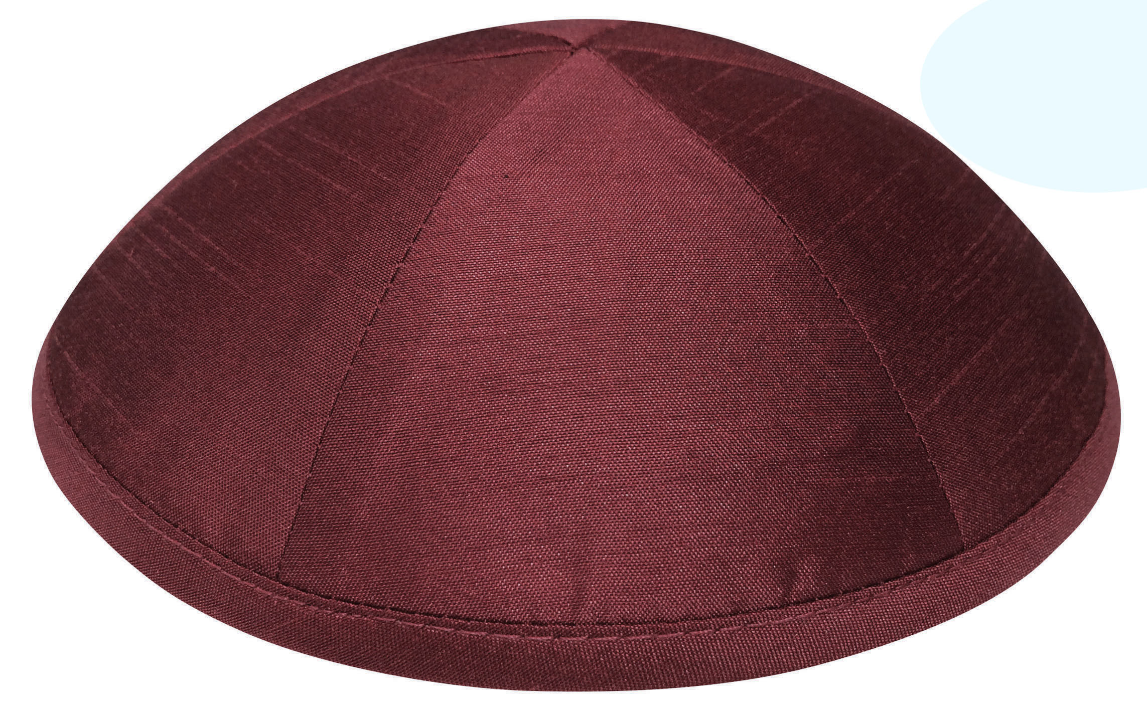 Burgundy Raw Silk Kippah