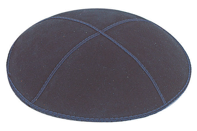 Navy Suede Kippah