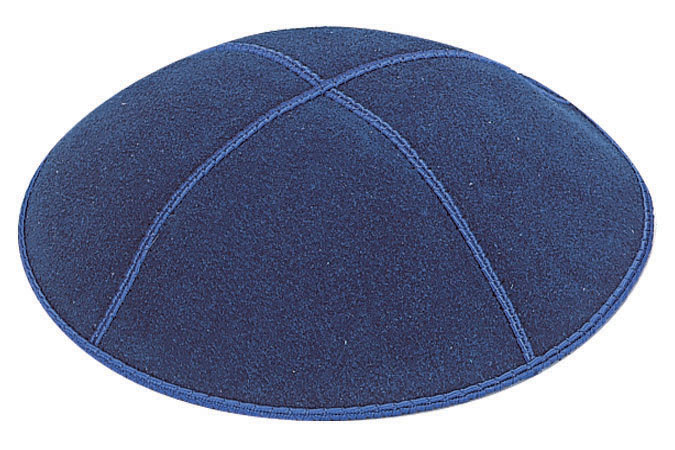 Dark Royal Suede Kippah