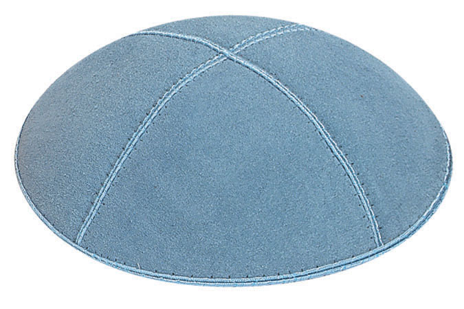 Light Blue Suede Kippah