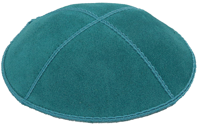 Teal Suede Kippah