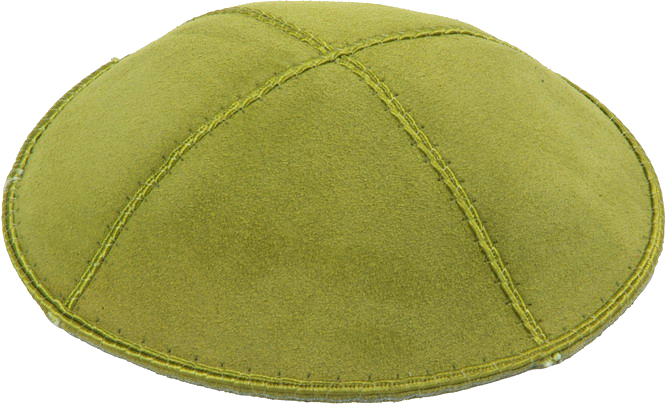 Lime Suede Kippah