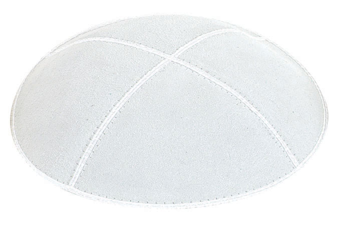 White Suede Kippah