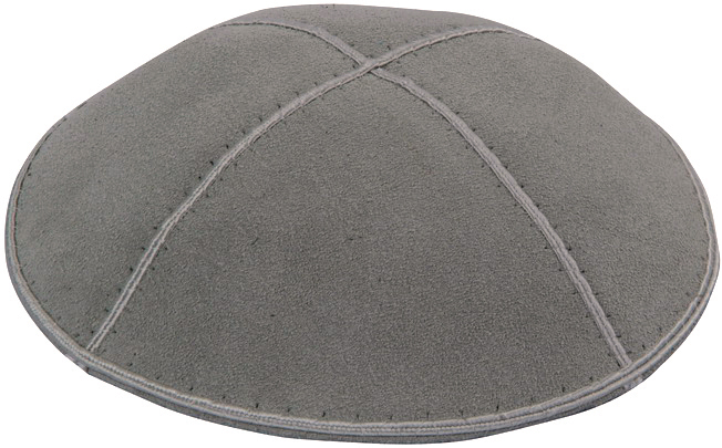 Medium Grey Suede Kippah