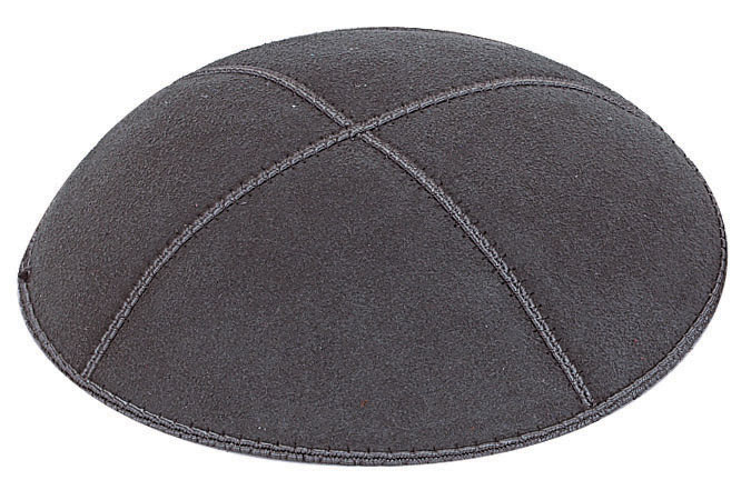 Dark Grey Suede Kippah