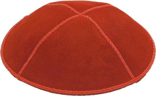 Orange Suede Kippah