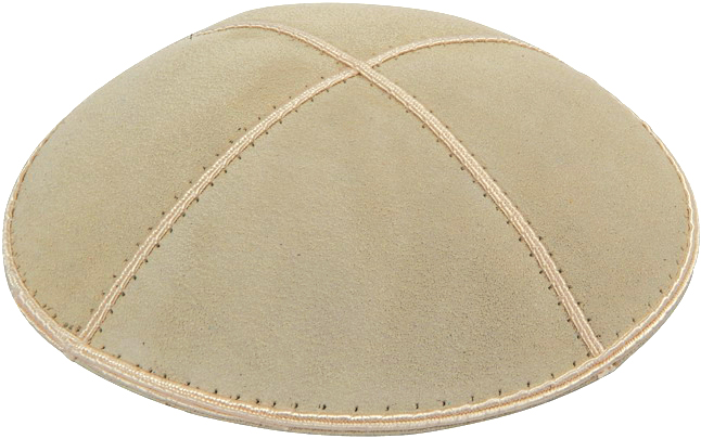 Ivory Suede Kippah