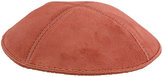 Peach Suede Kippah