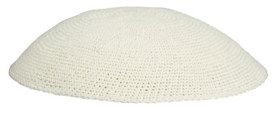 Off White Knit Kippot