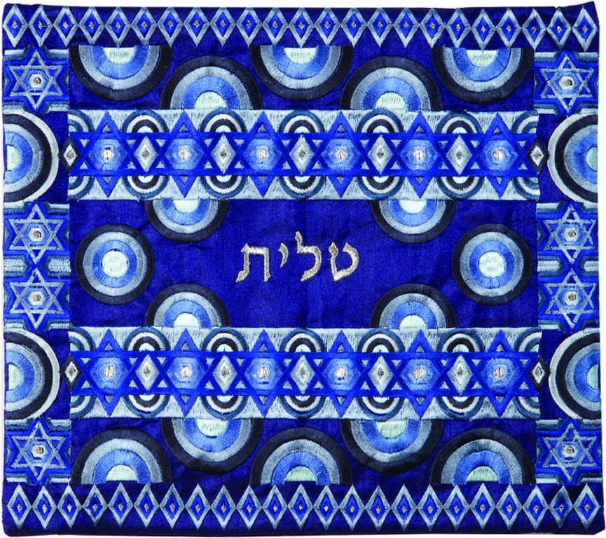 Emanuel Full Embroidered Tallit Bag - Blue