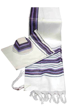 Carmel Tallit Set in Lavender Purple Shades