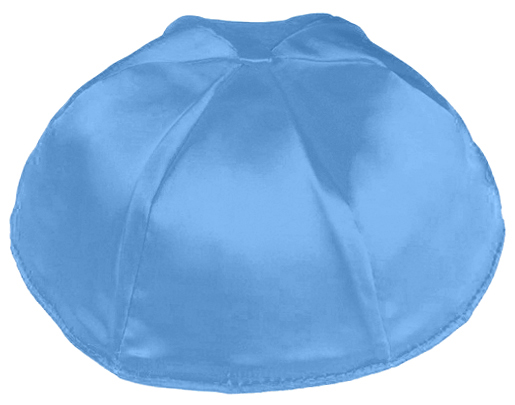 Wedgwood Blue Satin Kippah