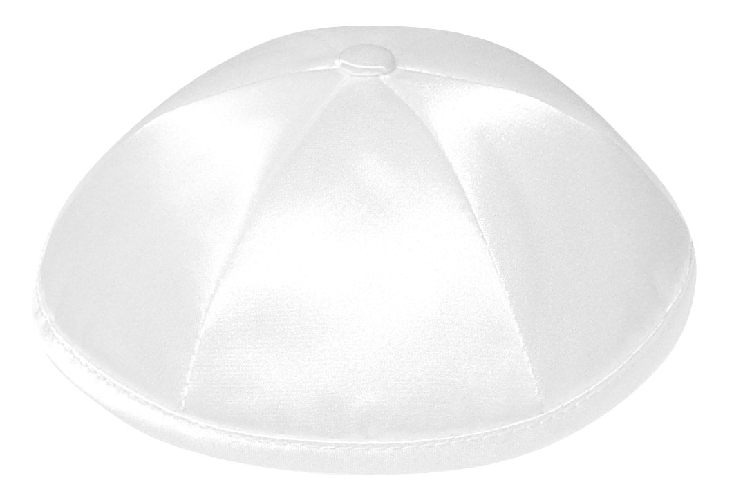 White Deluxe Satin Kippah