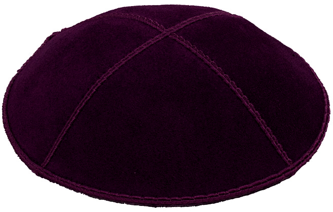 Eggplant Suede Kippah